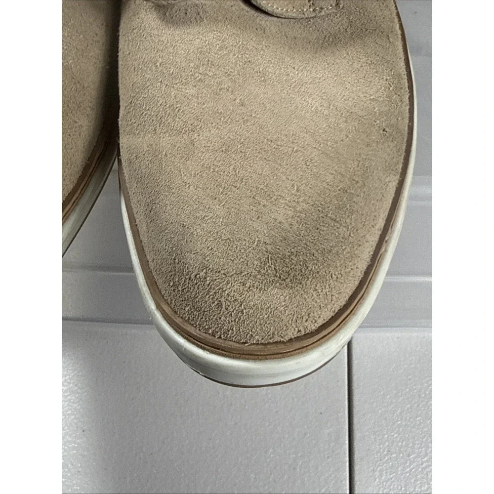 Peter Millar Plain Toe Derby Tan Suede Leather Oxford Shoes Mens Size 10 MS18F15